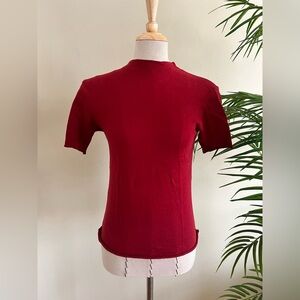 Live The Process Fitted Red Short Sleeve Athletic T-Shirt | M | |Cotton Cashmere
